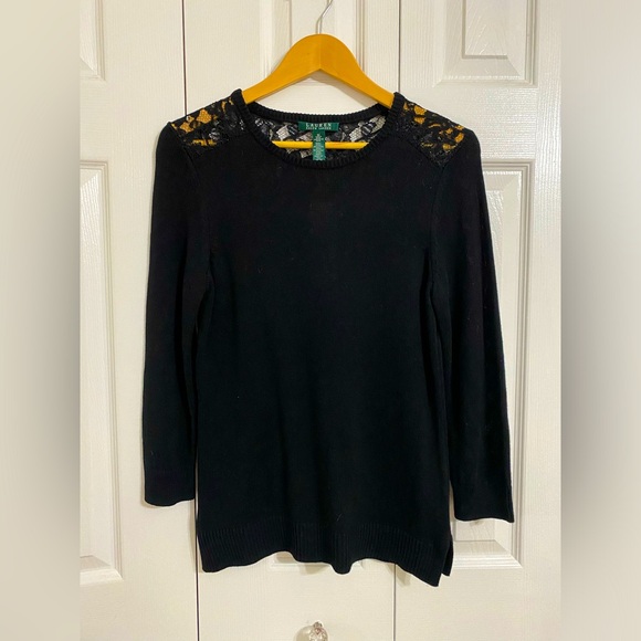 NWT Ralph Lauren sweater with lace accent - Picture 1 of 6